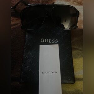 New Guess Aviators Sunglasses Travel Bag With Manual Original Unisex.